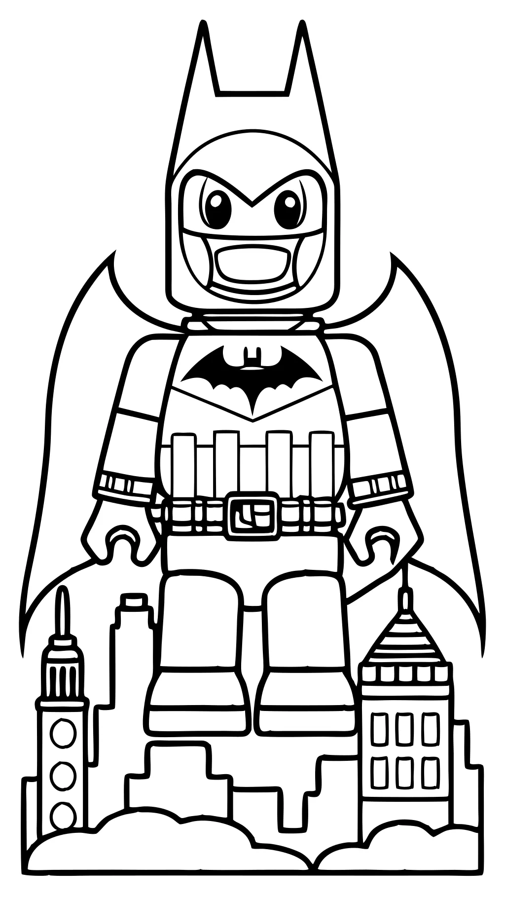 coloring page lego batman